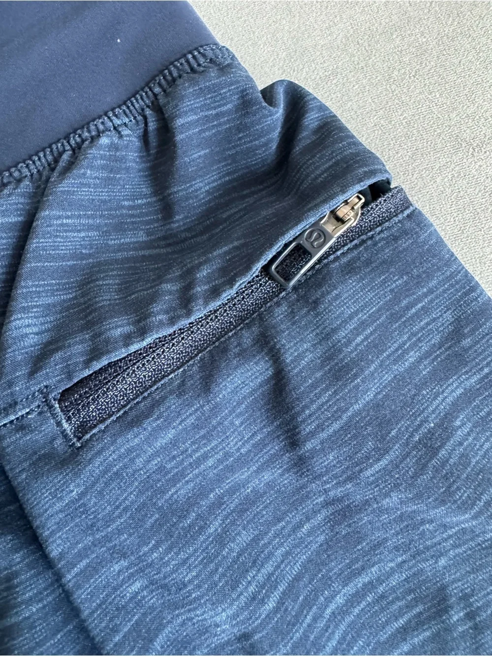 lululemon athletica Men's Heathered Navy Athletic Shorts